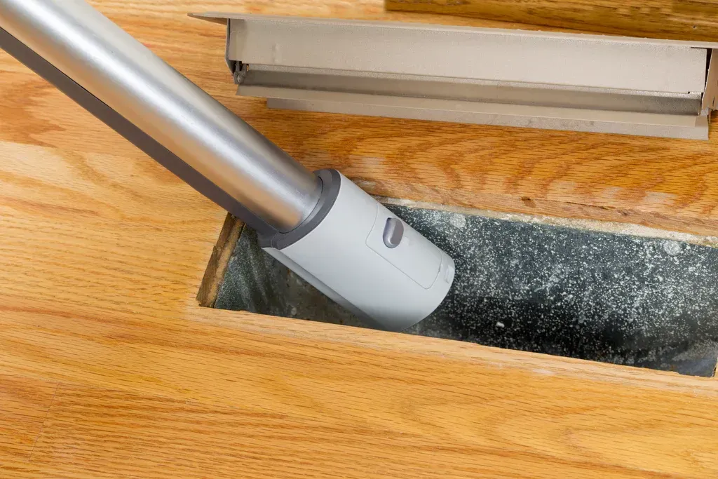 cleaning air vents and registers during duct cleaning service