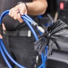 deep air duct cleaning using vacuum and rotary brush HVAC system