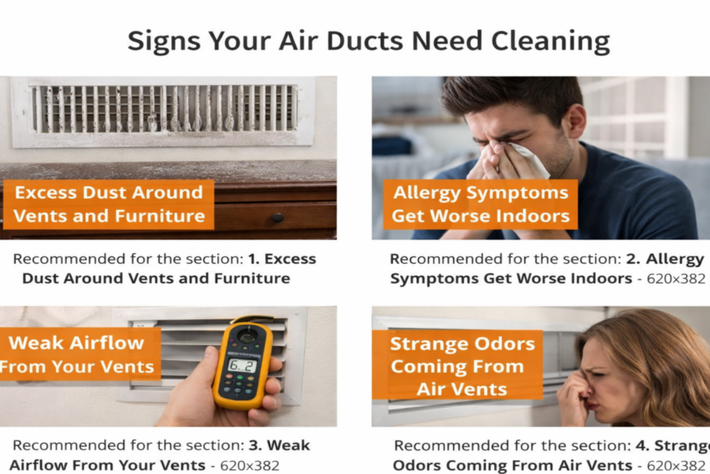 Signs your air ducts need cleaning
