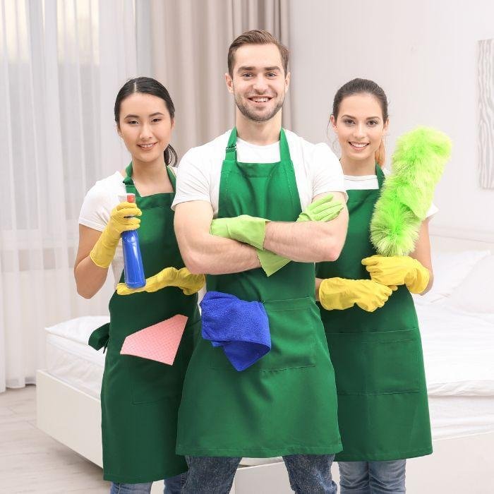 Trusted service team delivering cleaning good results