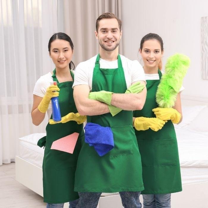 Trusted service team delivering cleaning good results